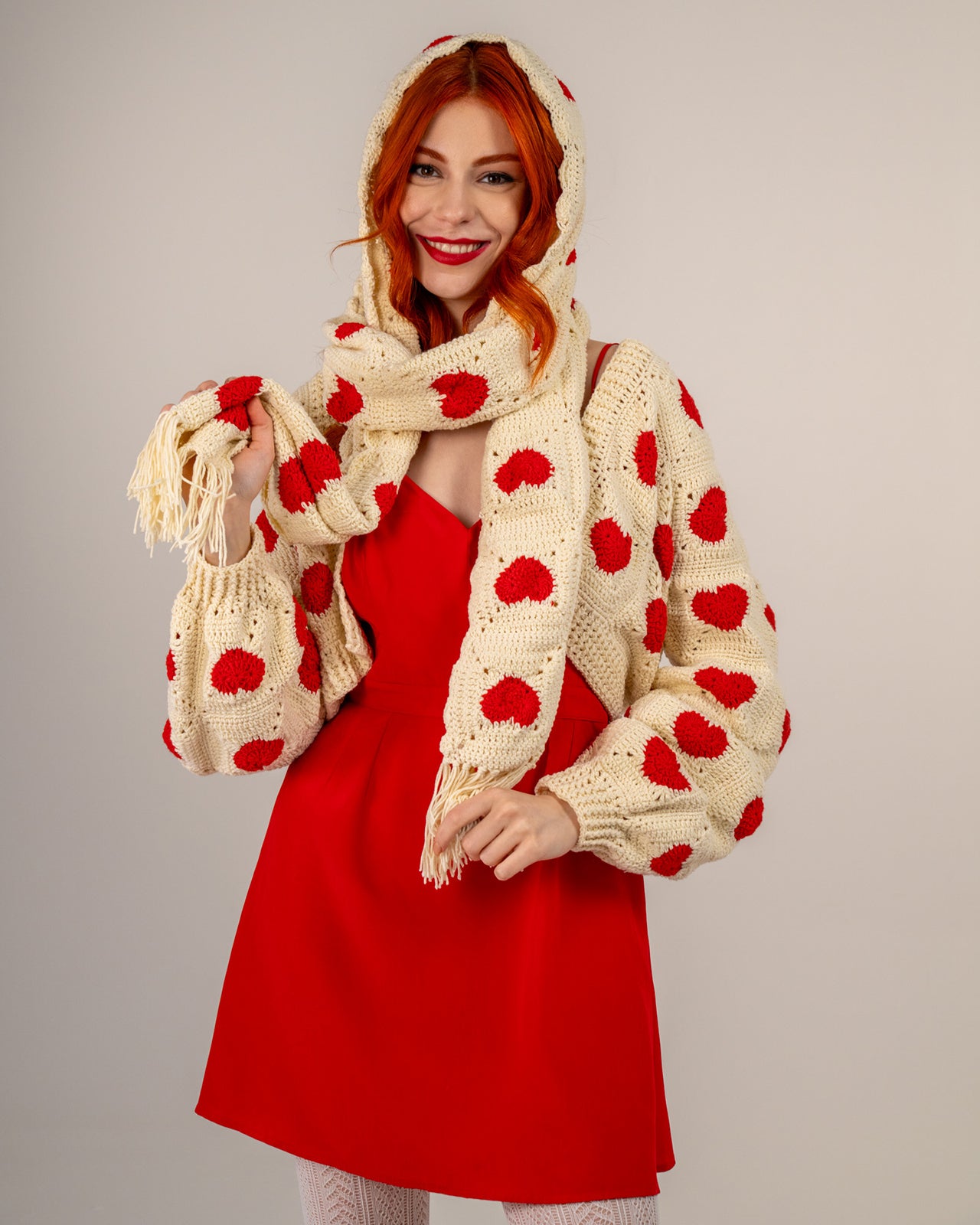 Sweet Heart Atkı-Hırka-Eldiven Seti