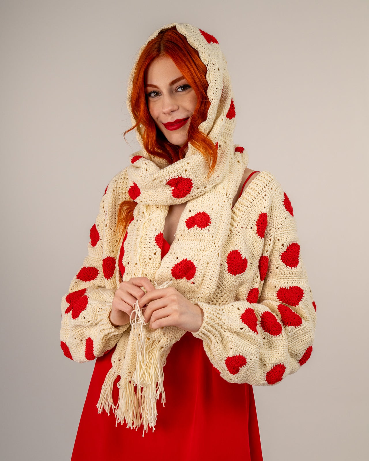 Sweet Heart Atkı-Hırka-Eldiven Seti